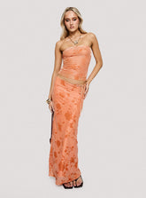 Mikah Maxi Skirt Orange