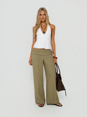 Claudiana Gathered Halter Top White