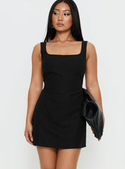 Devinn Square Neck Romper Black