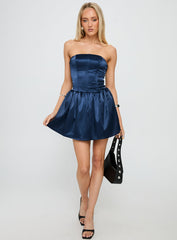 Forevermore Strapless Mini Dress Navy