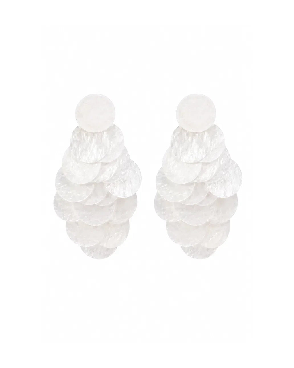 Iridescent Disc Statement Drop Earring