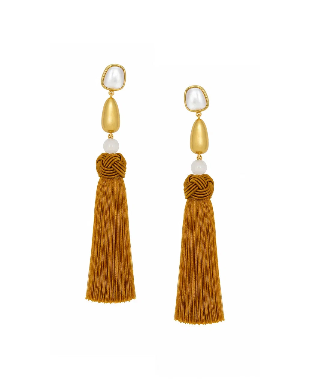 Gold Tassel Earring